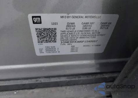 2023 Chevrolet Traverse Fwd Ls from USA, damaged, VIN 1GNERFKW6PJ340667